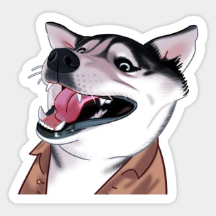 Siberian Husky Laugh Sticker